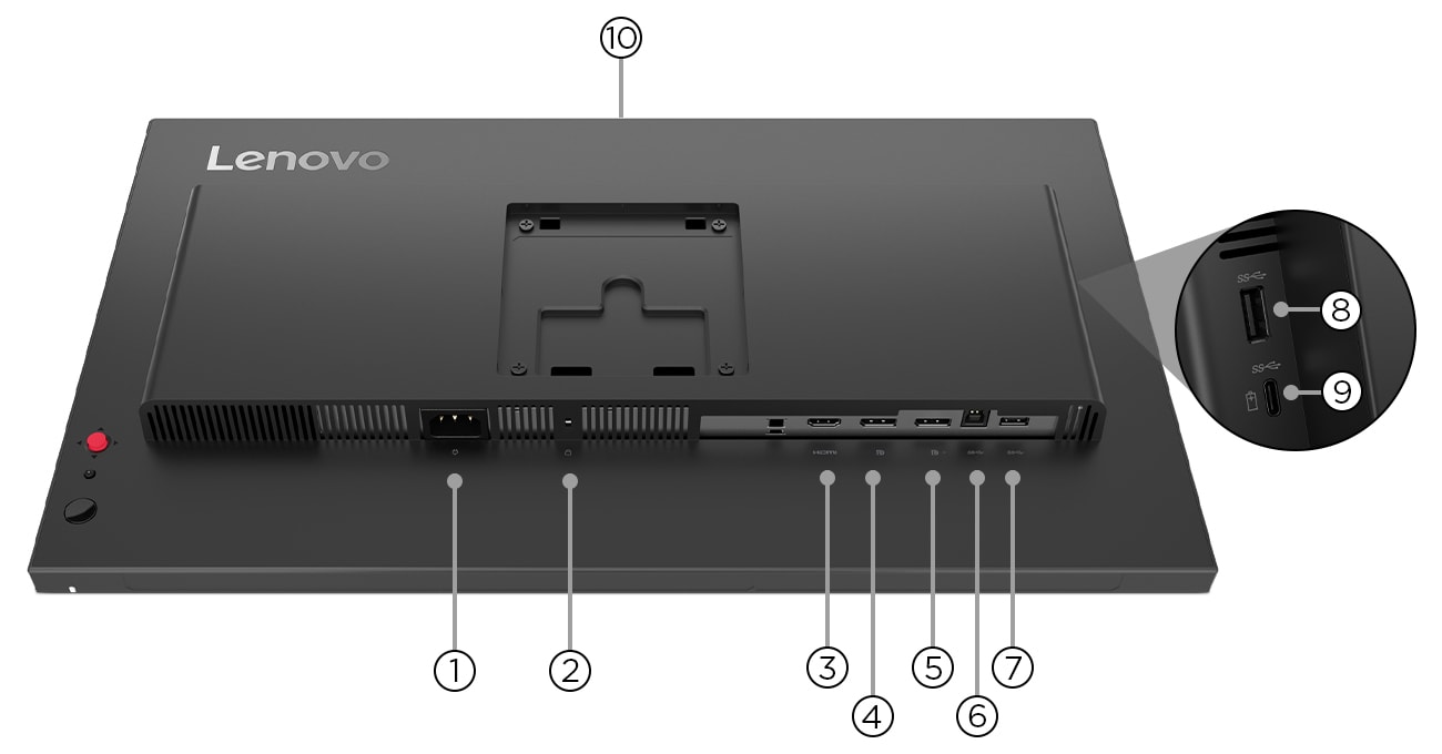 ThinkVision P24Q-40(23.8型/2560×1440/IPS/高さ・縦回転