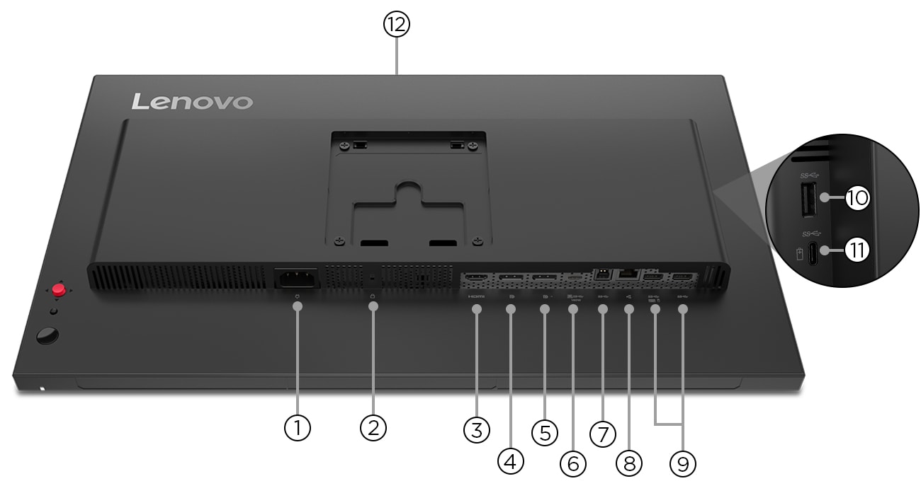 ThinkVision P24QD-40(23.8型/2560×1440/IPS/USB-C/高さ・縦回転