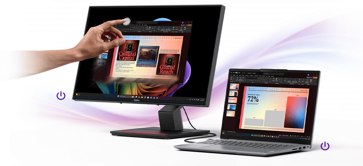 ThinkVision T24D-4t(23.8型/1920×1080/IPS/マルチタッチ/USB-C