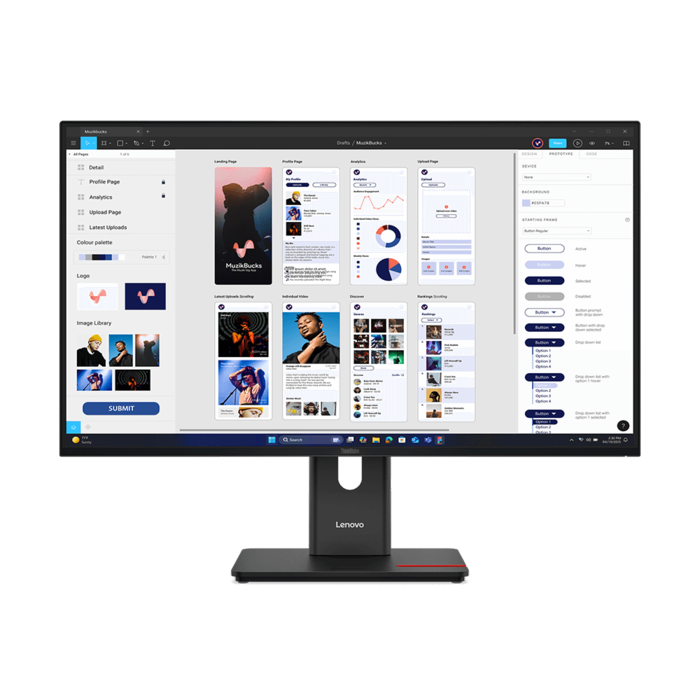 ThinkVision T32UD-40(31.5型/3840×2160/IPS/USB-C/高さ・縦回転