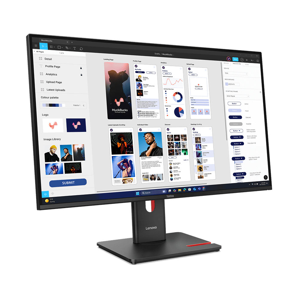 ThinkVision T32UD-40(31.5型/3840×2160/IPS/USB-C/高さ・縦回転