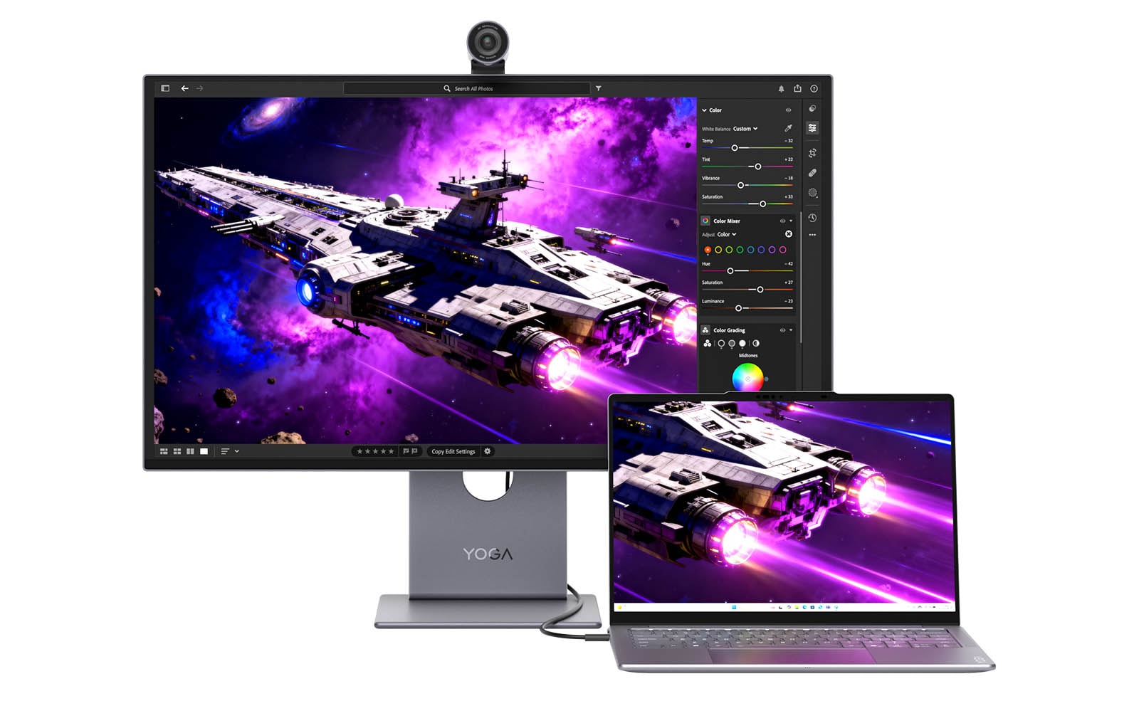 Lenovo Yoga Pro 27UD-10（26.5型/3840×2160/有機EL/120Hz/USB hub/4K