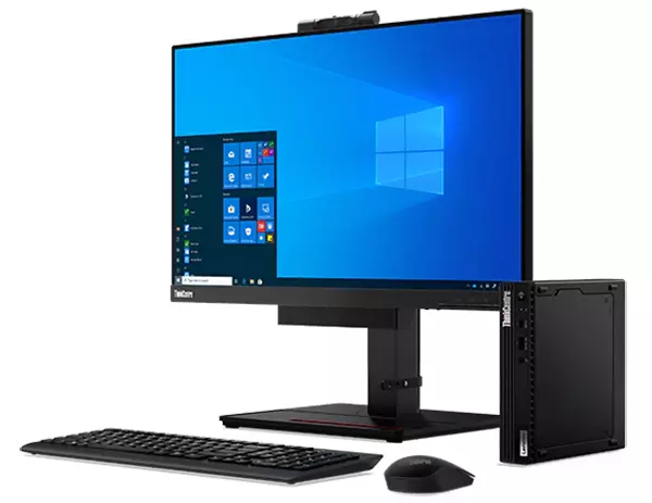 10_ThinkCentre M70q_GEN_2_Hero_KB_Mouse_TIO-24_G4_Hero_front_facing_Right (Include disclaimer: monitor, keyboard, mouse not included)