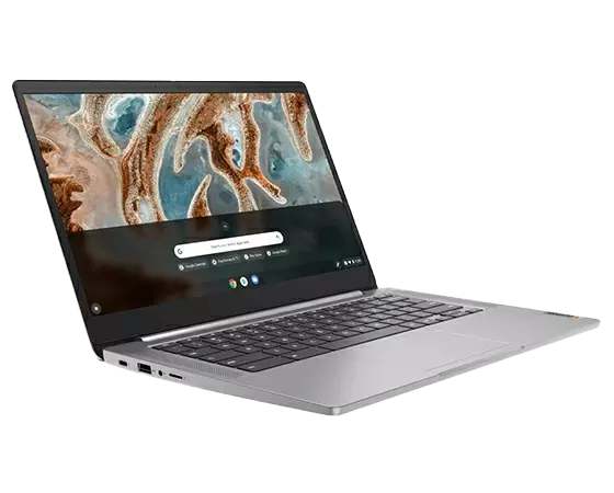 IdeaPad 3 Chromebook Gen 6 (14″ MTK) Arctic Grey Front Facing Right