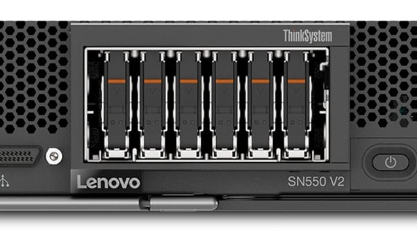 Lenovo ThinkSystem SN550 V2 Blade Server - close up, front facing