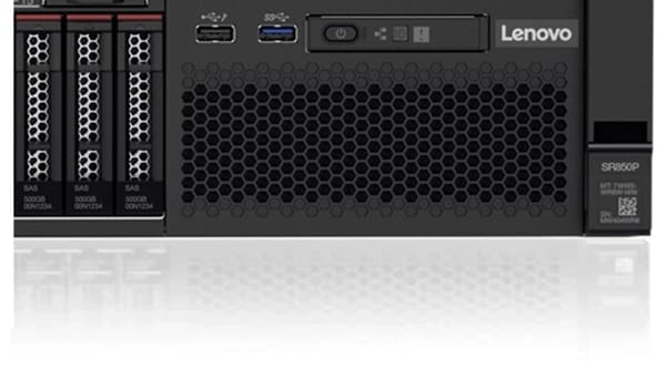 Lenovo ThinkSystem SR850P Mission-Critical Server - close up, front facing