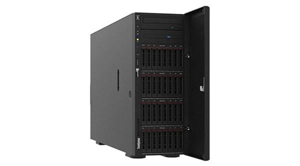 Lenovo ThinkSystem ST650 V2 Tower Server - door open, front facing right