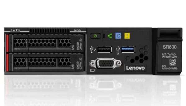 Lenovo ThinkSystem SR630 Rack Server - close up front facing