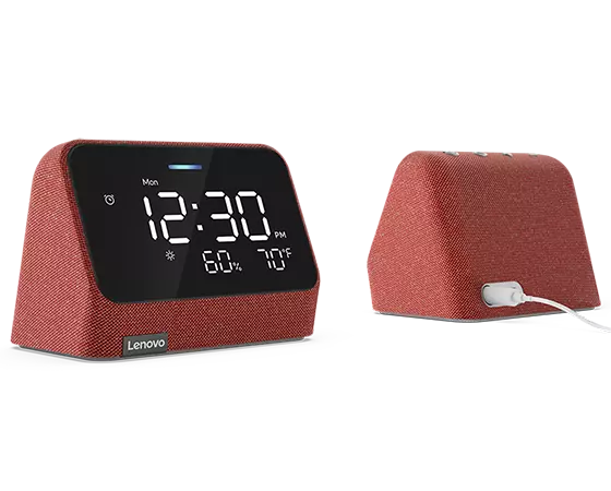 Lenovo Smart Clock Essential with Alexa Built-in.