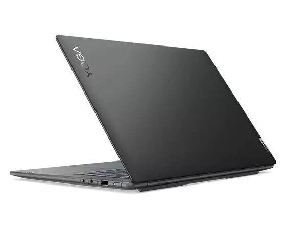 Yoga Slim 7 Pro X Gen 7 laptop facing left, rear view