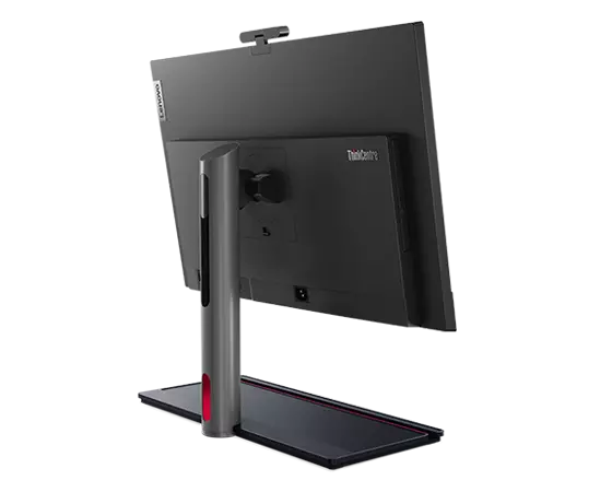 Rear facing Lenovo ThinkCentre M90a Pro Gen 3 AIO (23" Intel) at a slight angle, showing rear, ports, and Full Function Monitor Stand.