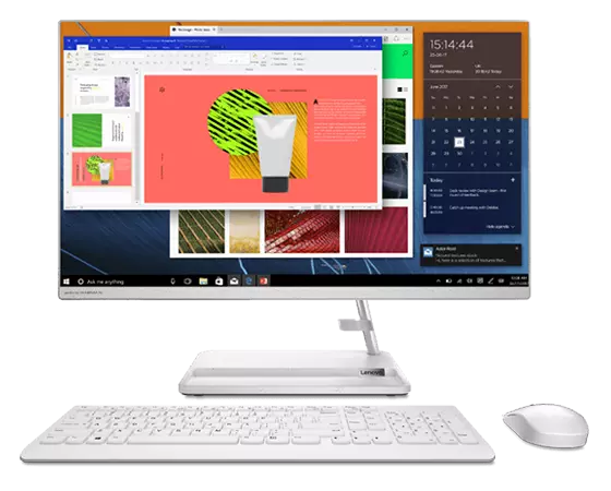 IdeaCentre AIO 3 Gen 6 (27" AMD) white front facing view keyboard and mouse sold separately
