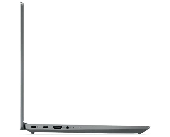 Vue de droite du PC portable Lenovo IdeaPad 5 Gen 7 en position verticale.