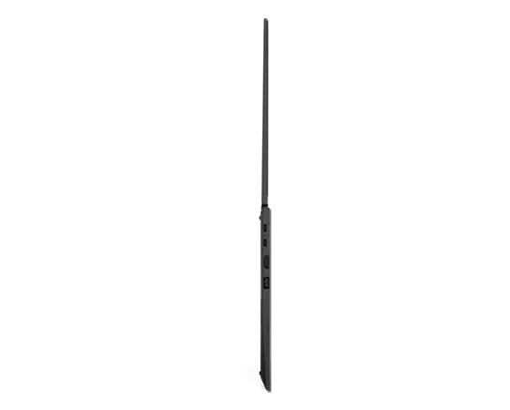 Portable ThinkPad X13 Yoga Gen (13" , Intel) – vue latérale, en mode portable, ouvert à plat, posé sur l’arrière