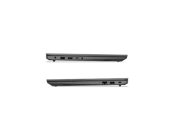 Two Lenovo V15 Gen 2 (15’’ AMD) laptops – stacked left & right views.
