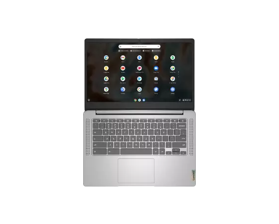 IdeaPad 3 Chromebook Gen 6 (14″ MTK) Arctic Grey Facing B and C Cover.