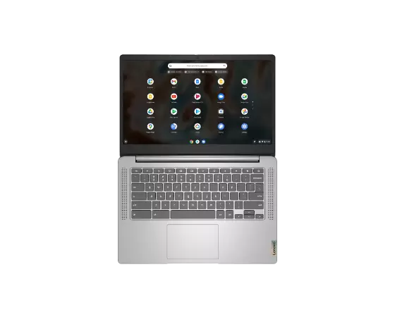 IdeaPad 3 Chromebook Gen 6 (14″ MTK), Arctic Grey, Vorderansicht Gehäuse B und C