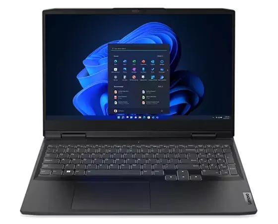 IdeaPad Gaming 3i Gen 7 front facing, Windows 11 on screen