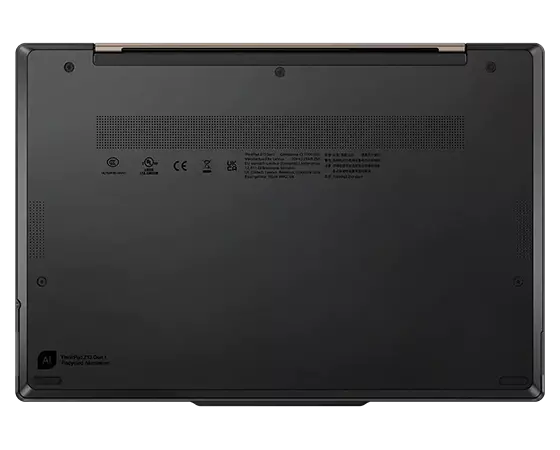 Bottom side of the Lenovo ThinkPad Z13 laptop.