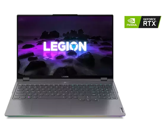 Lenovo Legion 7 Gen 6 (16” AMD), front view, open