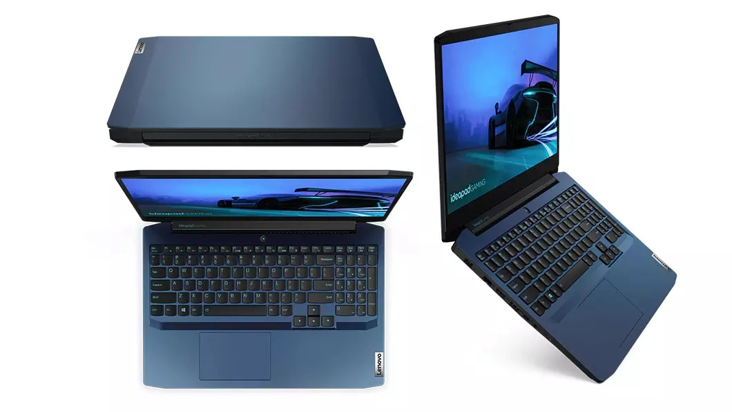 Lenovo IdeaPad Gaming 3i (15") laptop, top and side views