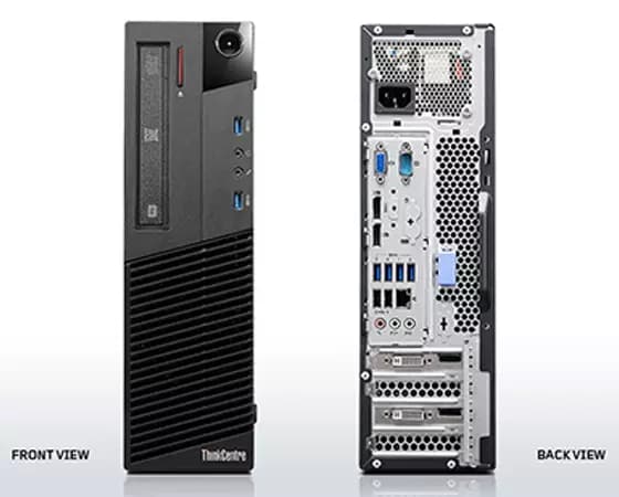 Lenovo ThinkCentre M93/M93p SFF Desktop front and back views