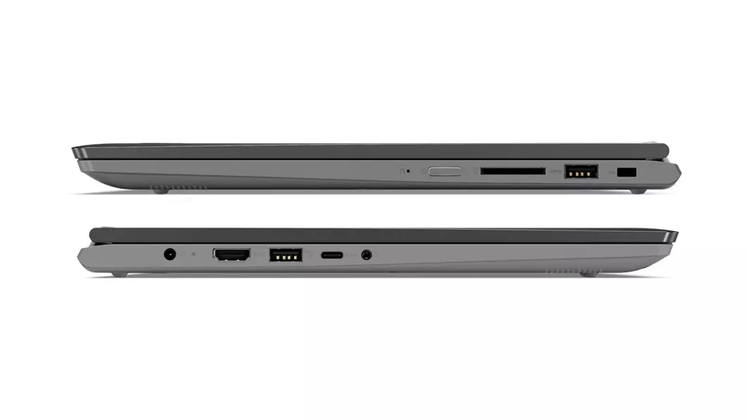 Lenovo Yoga 530 stylish 2-in-1 laptop, shown closed from left and right