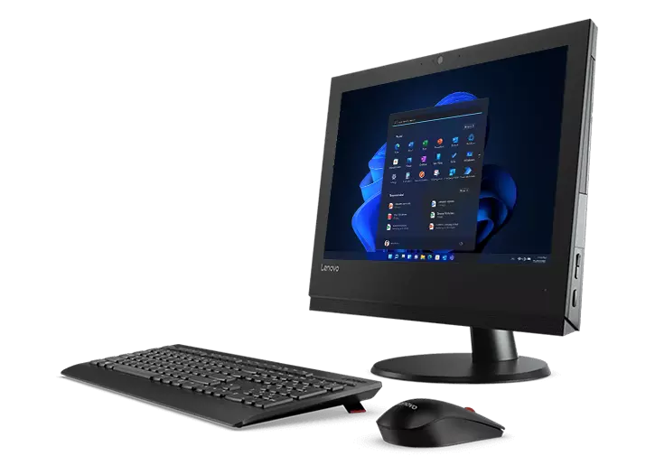 Lenovo V310z All-in-One Desktop with keyboard and mouse.
