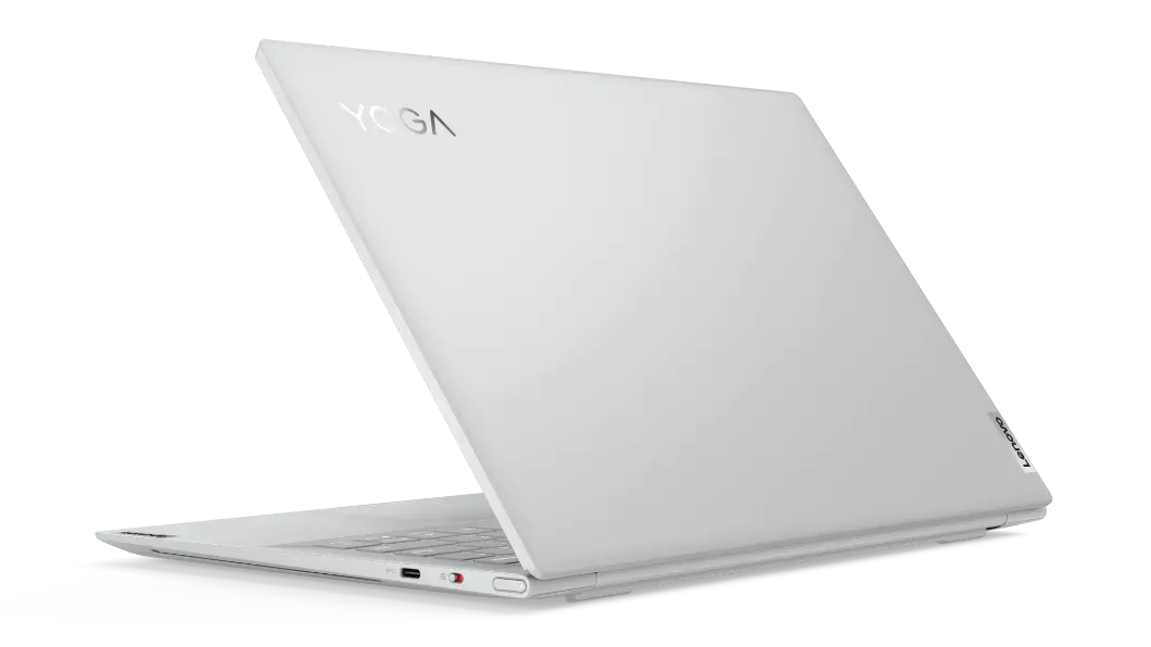 Yoga Slim 7 Carbon Gen 6 (14, AMD), Cloud Grey, rear view, facing left