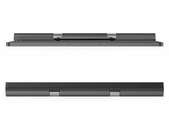 Deux tablettes Lenovo Yoga Tab 11 - vues supérieures et inférieures
