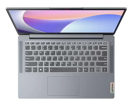 Overhead shot of keyboard on the Lenovo IdeaPad Slim 3i Gen 8 laptop. 