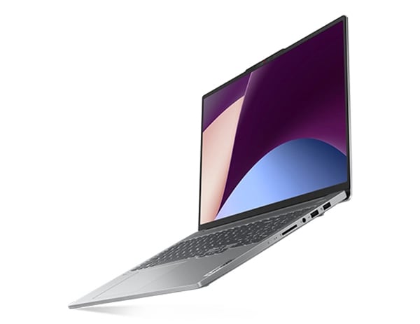 Open IdeaPad Pro 5 Gen 8 laptop facing left