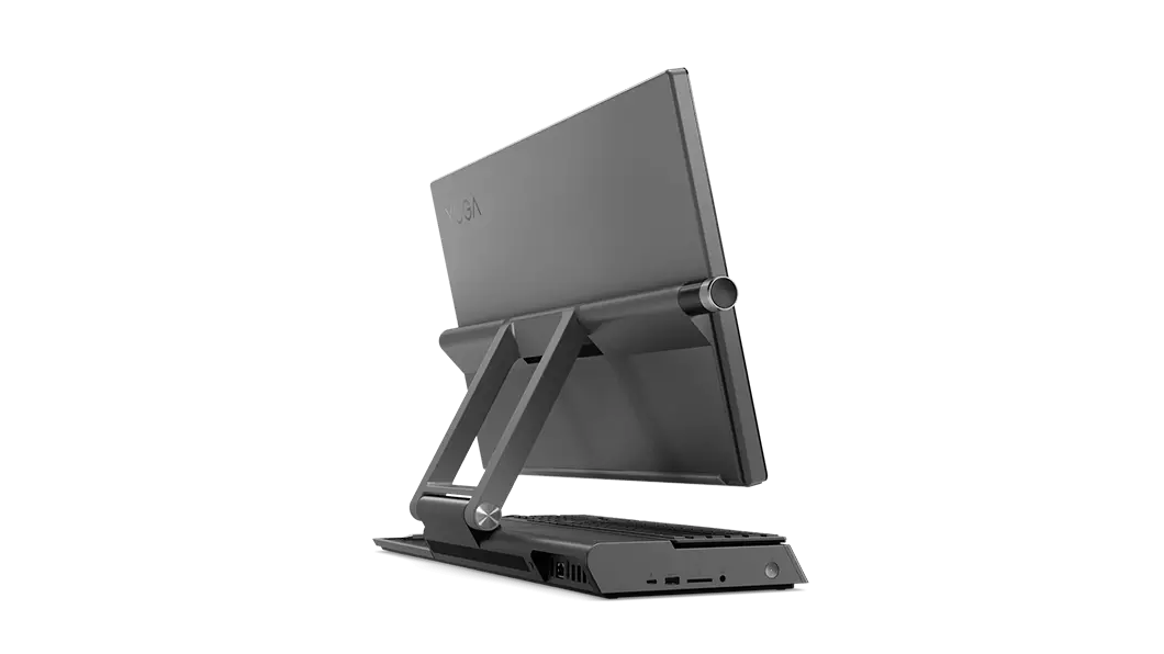 shot of rear view of Lenovo Yoga A940 showing TuneWheel and logo
