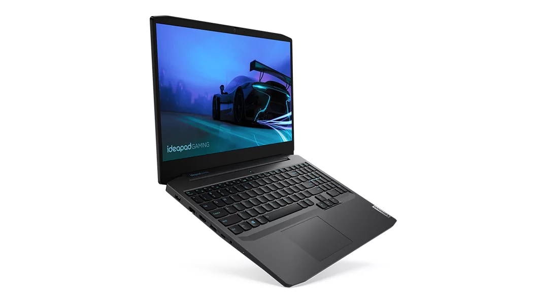 Lenovo IdeaPad Gaming 3i (15) laptop, left front angle view