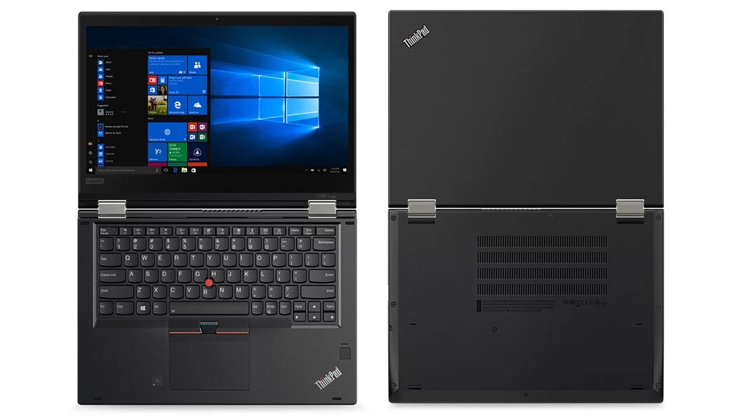Lenovo ThinkPad X380 Yoga Front and Rear View 180 degrees Open