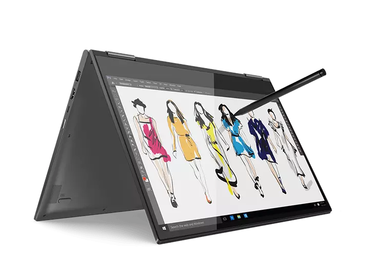 Lenovo Yoga 730 (15) in tent mode with Active Pen