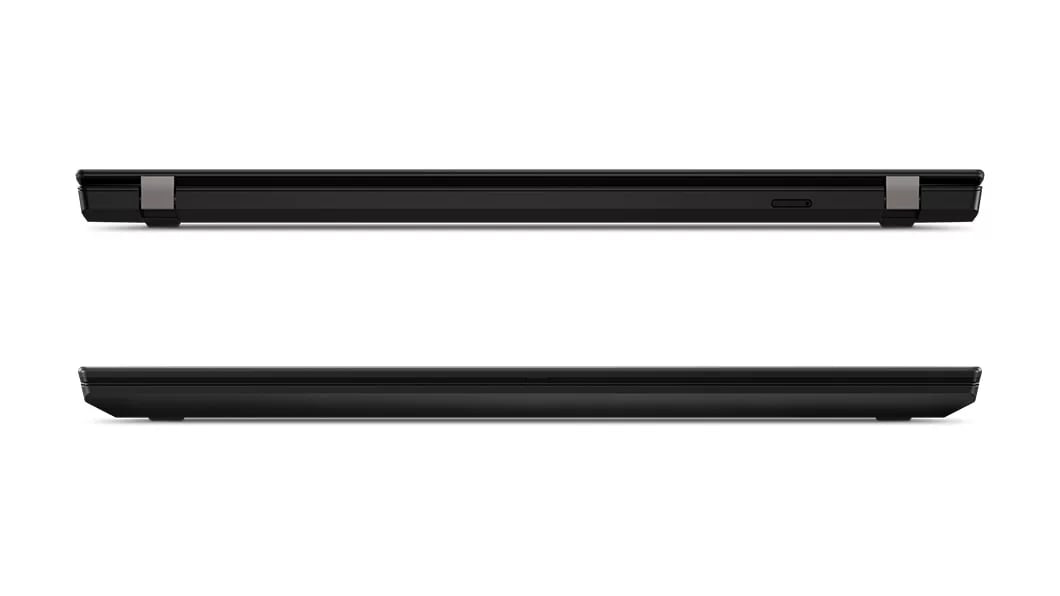 ThinkPad T495 closed front and back views