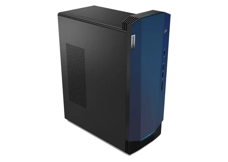 Front-right overhead angle view of the IdeaCentre Gaming 5 Gen 6 (AMD) tower desktop