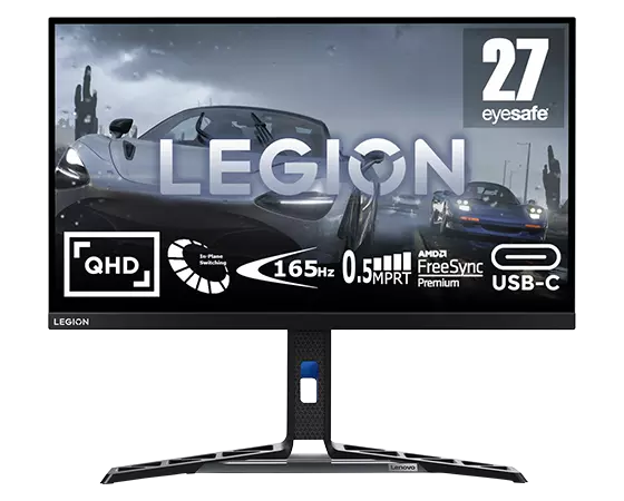 Legion Y27h-30 27" 2K QHD Pro Gaming Monitor (IPS, 180 Hz (OD), 0.5 ms MPRT, USB-C, FreeSync Premium)