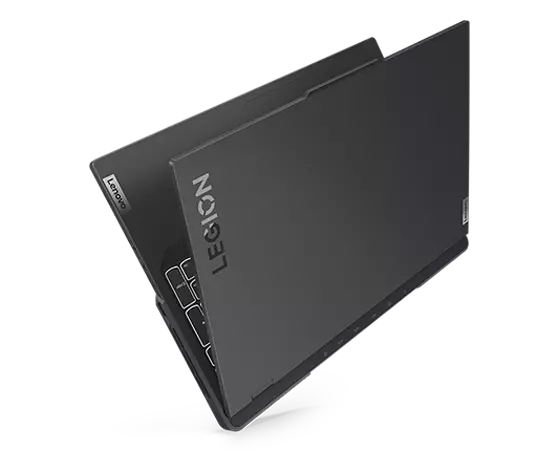 Legion 5 Pro Gen 8 (16″ AMD) floating with view of top cover