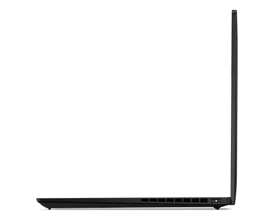 Profil droit du portable Lenovo ThinkPad X1 Nano Gen 3 ouvert à 90 degrés.