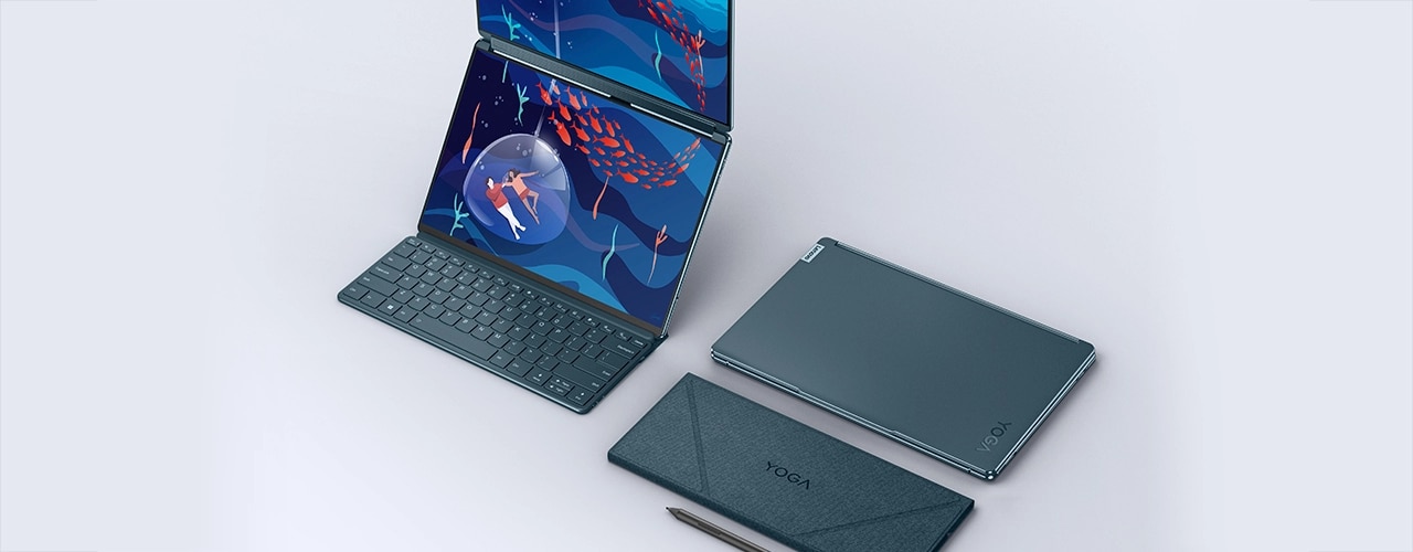 2023 Lenovo YOGA Book 9i Laptop 13th Core i7-1355U Intel Evo Platform 16GB  LPDDR5X 1TB 13.3-Inch 2.8K OLED Dual-Screen Notebook