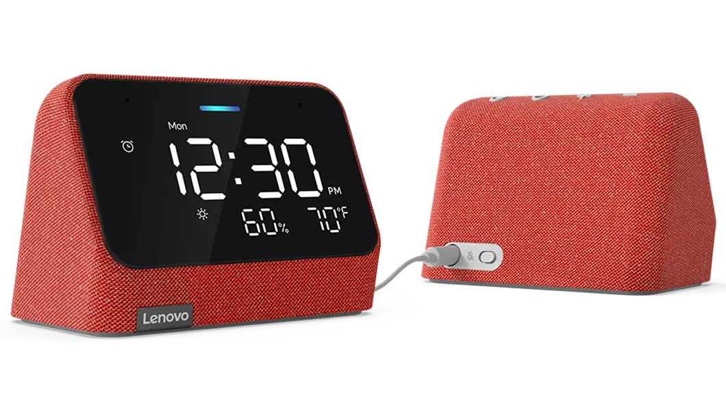 Lenovo Smart Clock Essential med Alexa innebygd