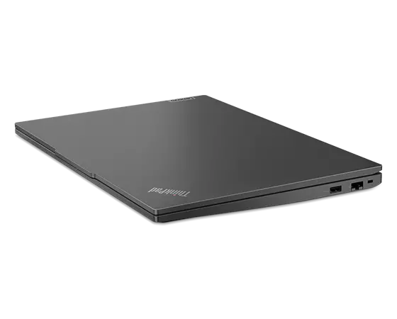 Right side angle view of the ThinkPad E16 Gen 1 (16 AMD), closed