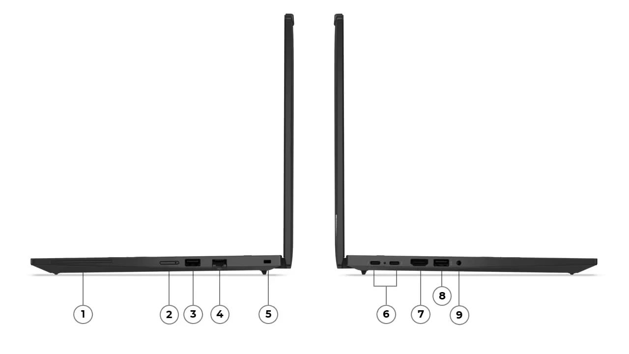 ThinkPad T14 Gen 6 14 Intel ports and slots