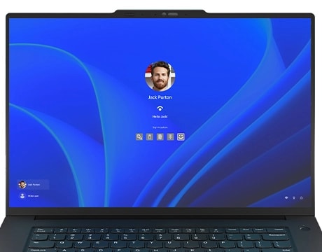 聯想ThinkPad T1g Gen 8（16吋英特爾）筆記型電腦配備ThinkShield安全功能和進階登入選項，可實現快速、安全的存取。